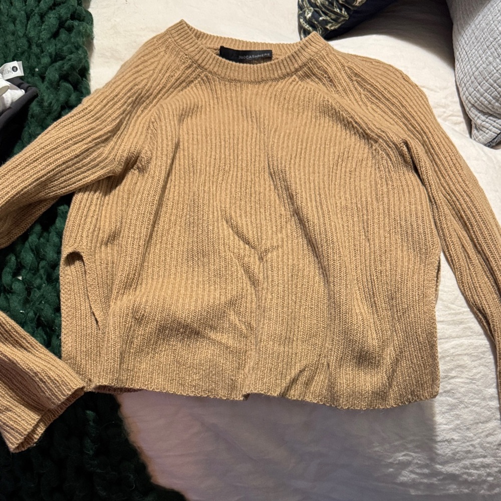 360 Cashmere camel crew sweater